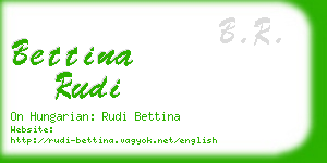 bettina rudi business card